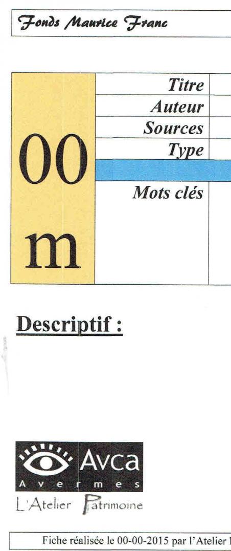 Fiche fmf moulages